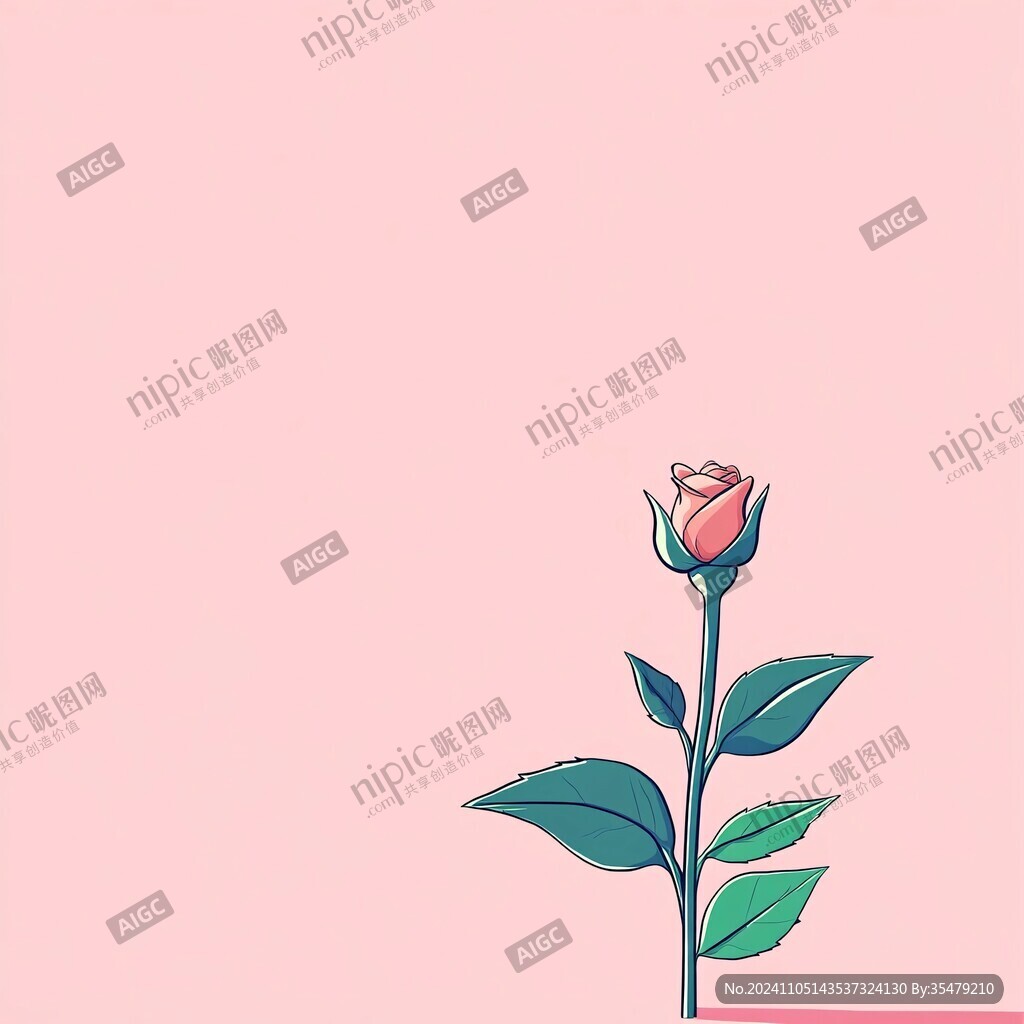 一支玫瑰花朵背景