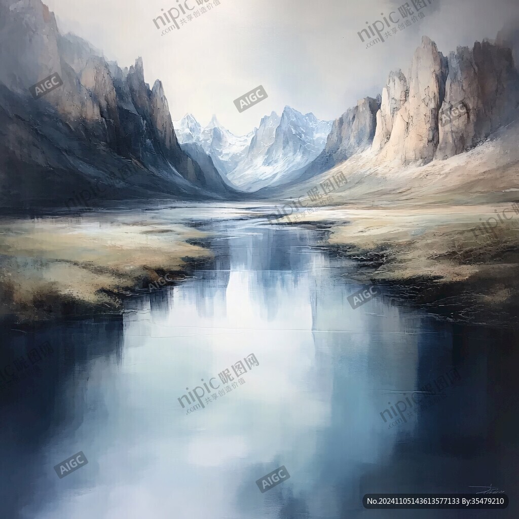 青藏高原油画设计