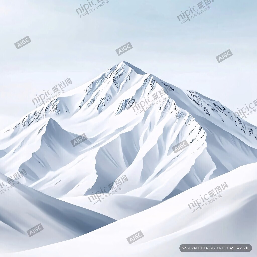 群山雪山沙景