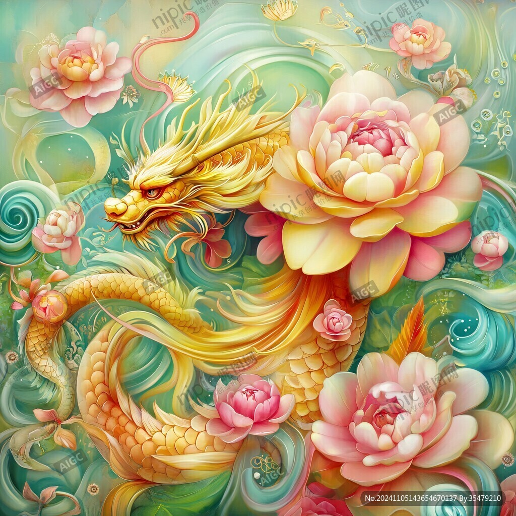 国潮风龙插画