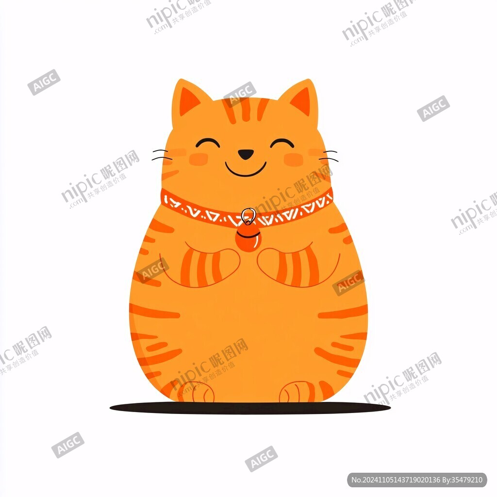 卡通橘猫插画