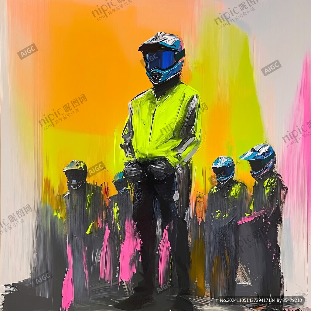 外卖员手绘