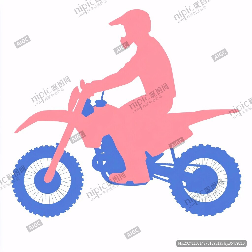 骑摩托车的女孩插画