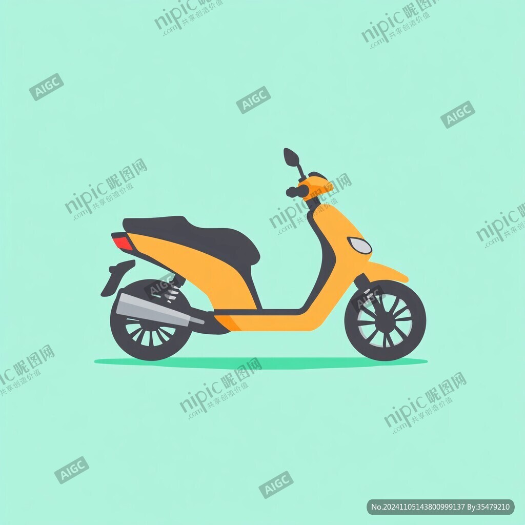插画电动车