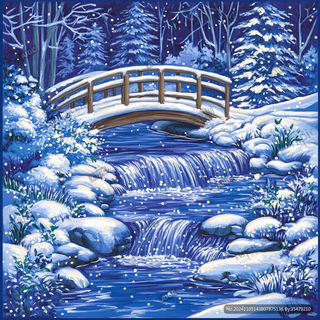 雪景立体画