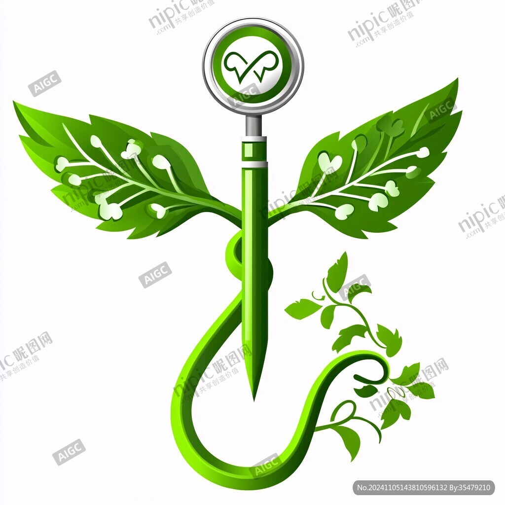 绿色叶子乐符logo