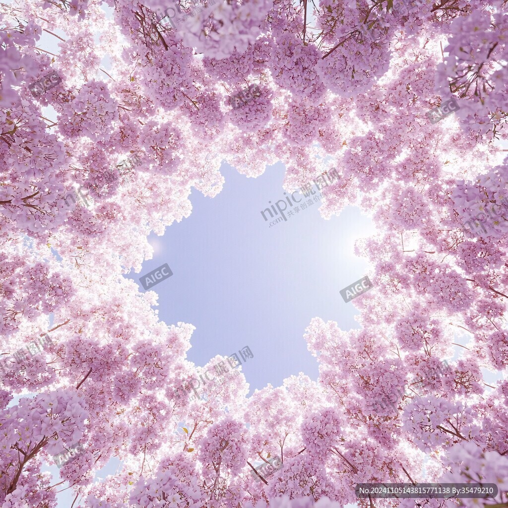 仰望天空樱花