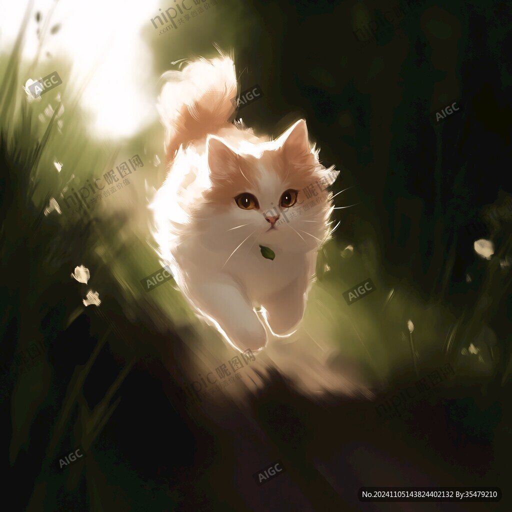 阳光下的小花猫