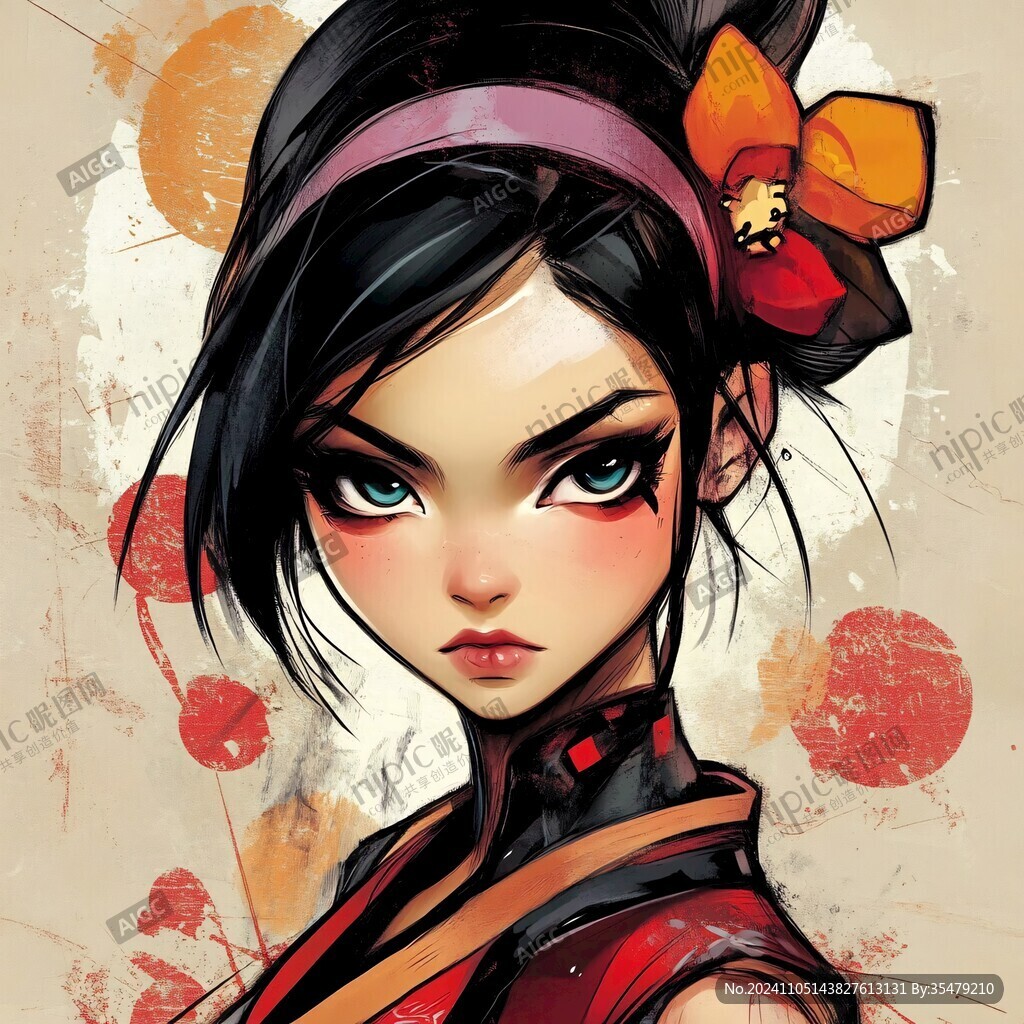卡通女侠头像