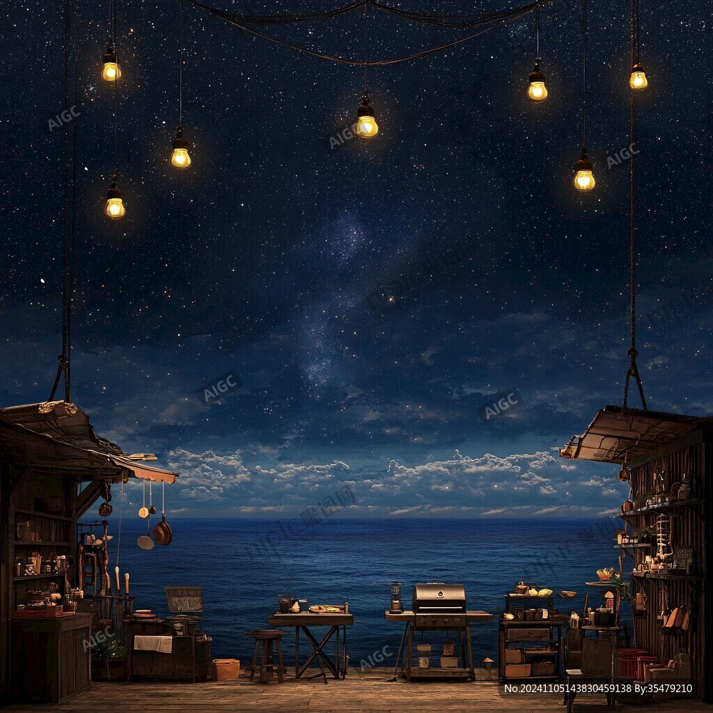 背景墙壁画星空星星