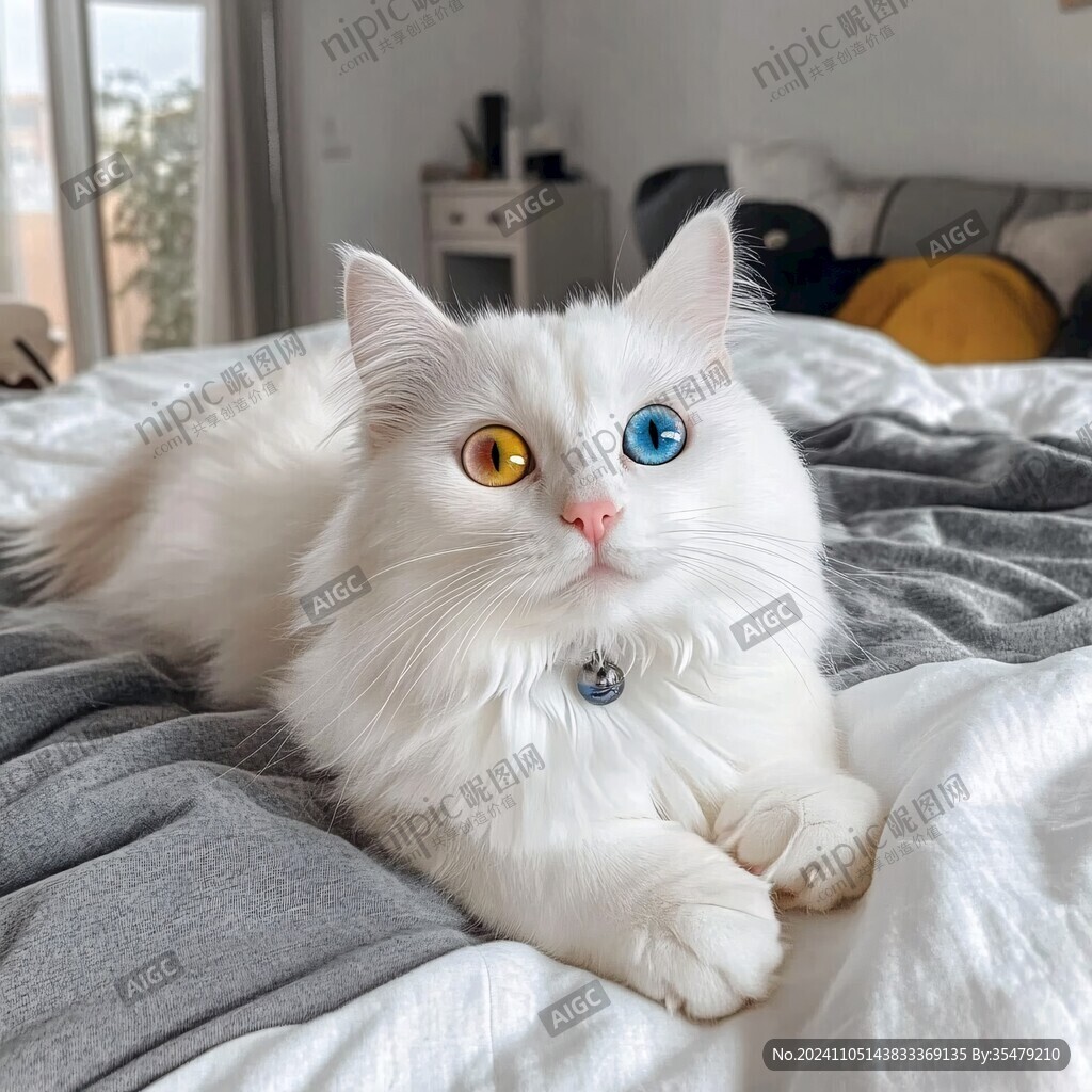 白色异瞳猫
