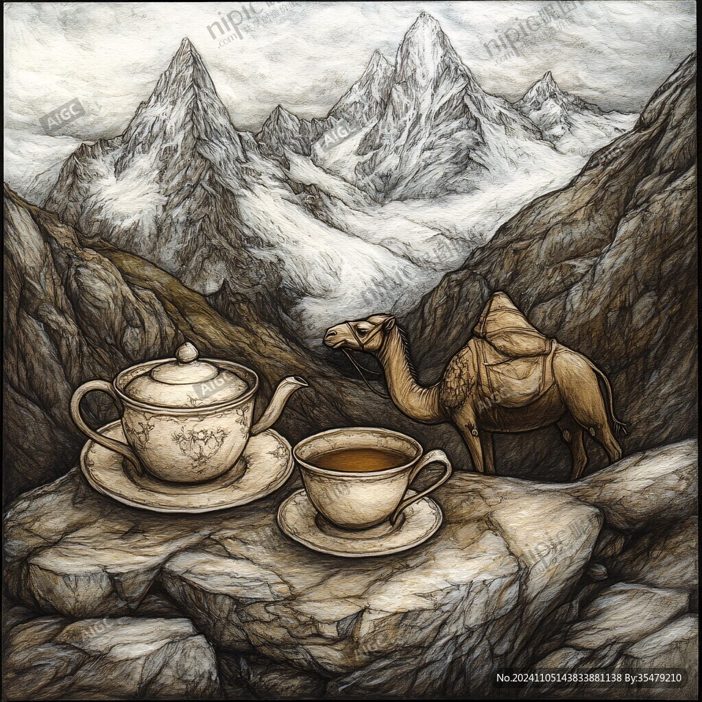 茶壁画