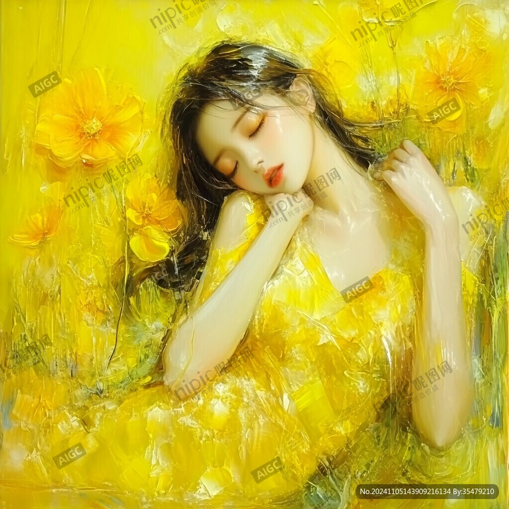 唯美少女与花系列
