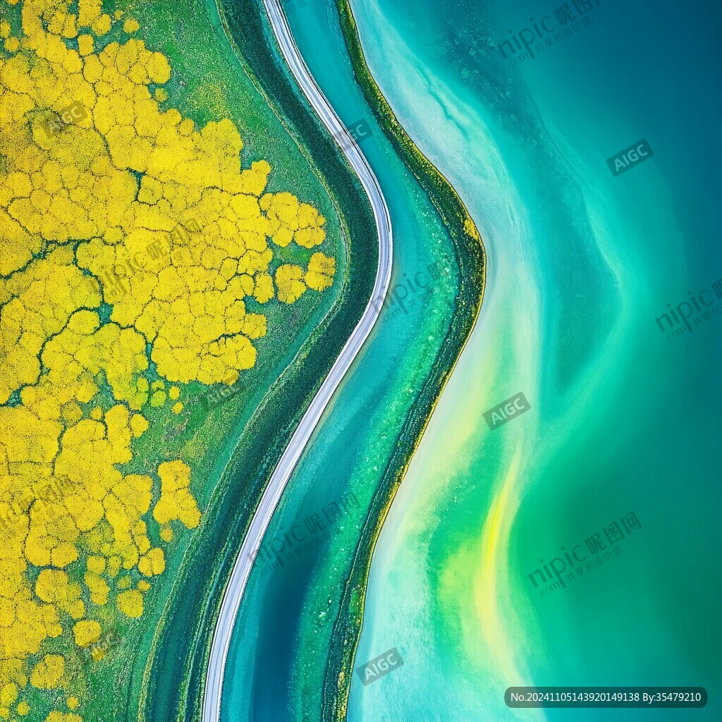 蓝色绿色水纹背景