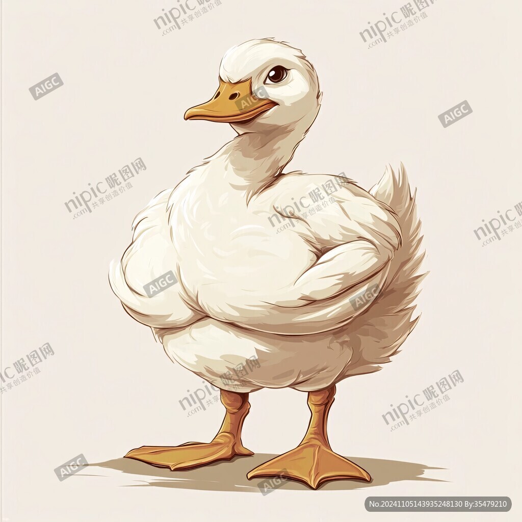 手绘鸭子形象