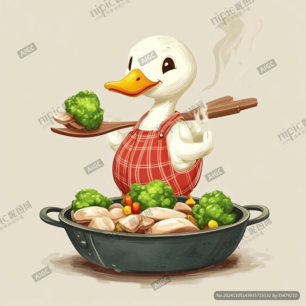 开心鸭厨师头像
