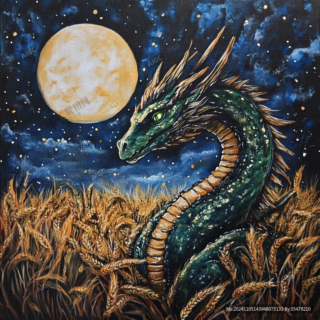 插画龙地垫