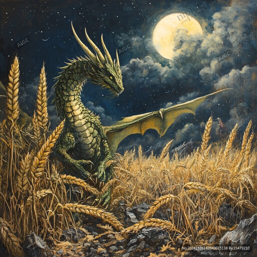 插画龙地垫