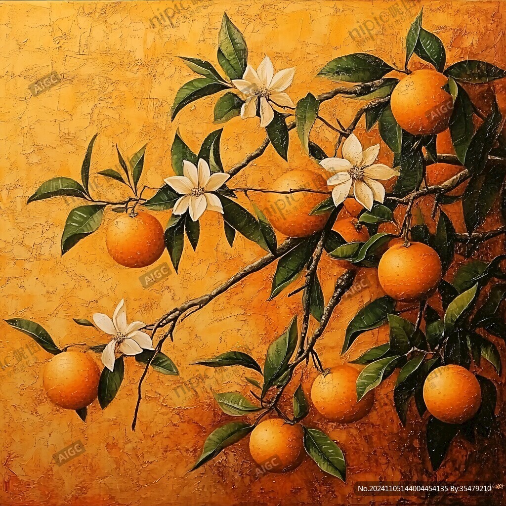 桔子装饰画