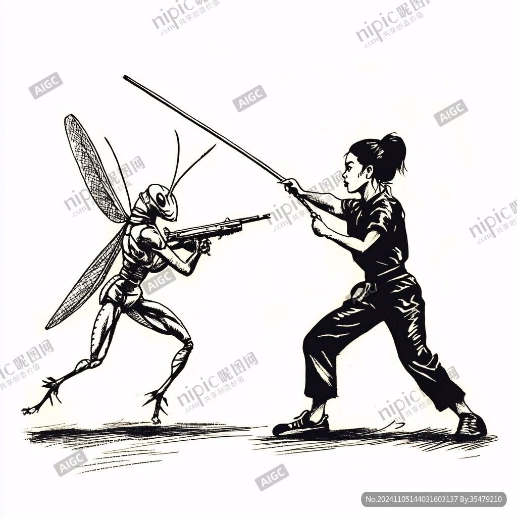 击剑雕刻