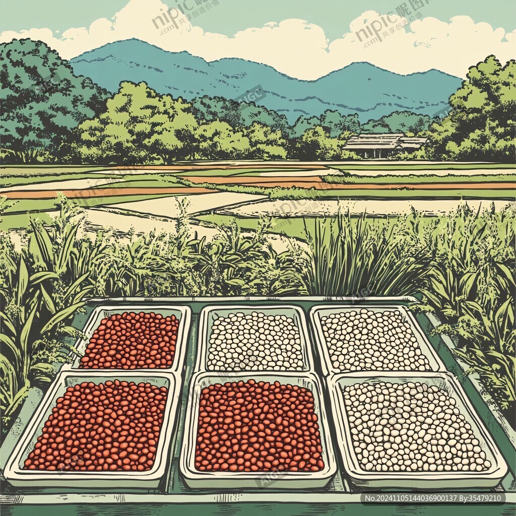 五谷插画
