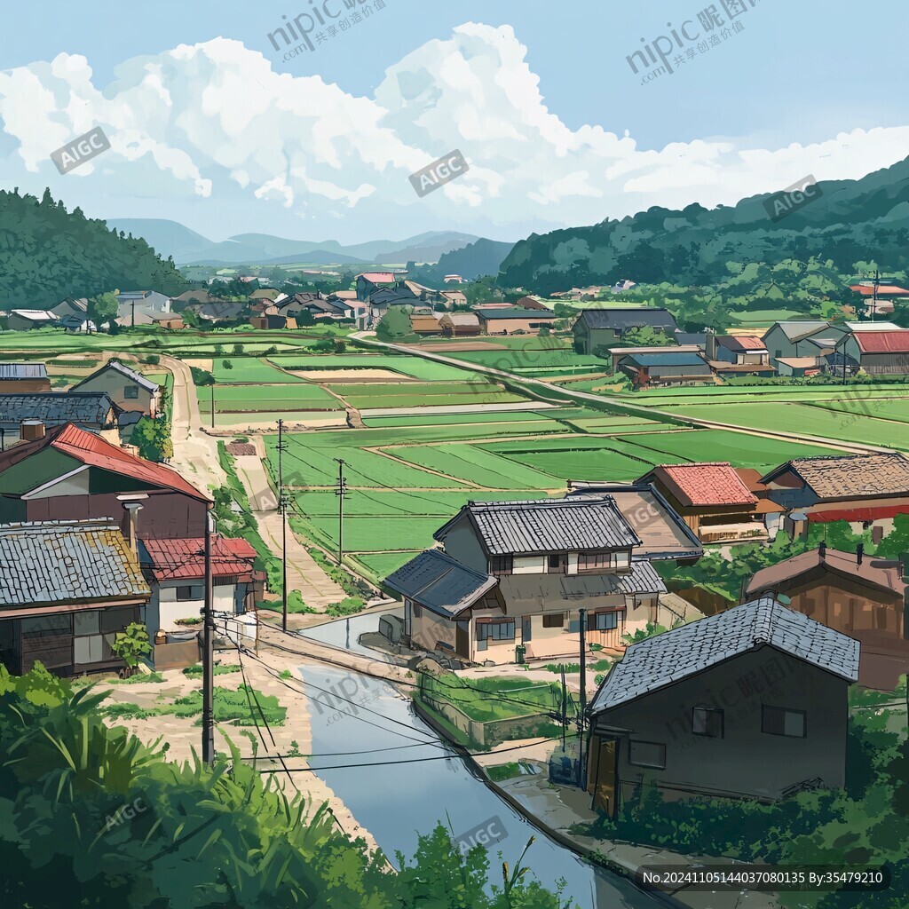 日系风景插画