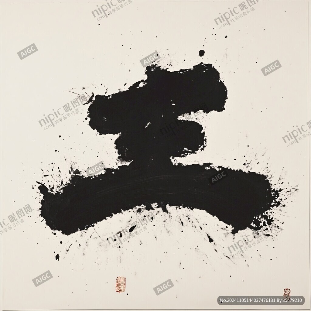 抽象水墨一字