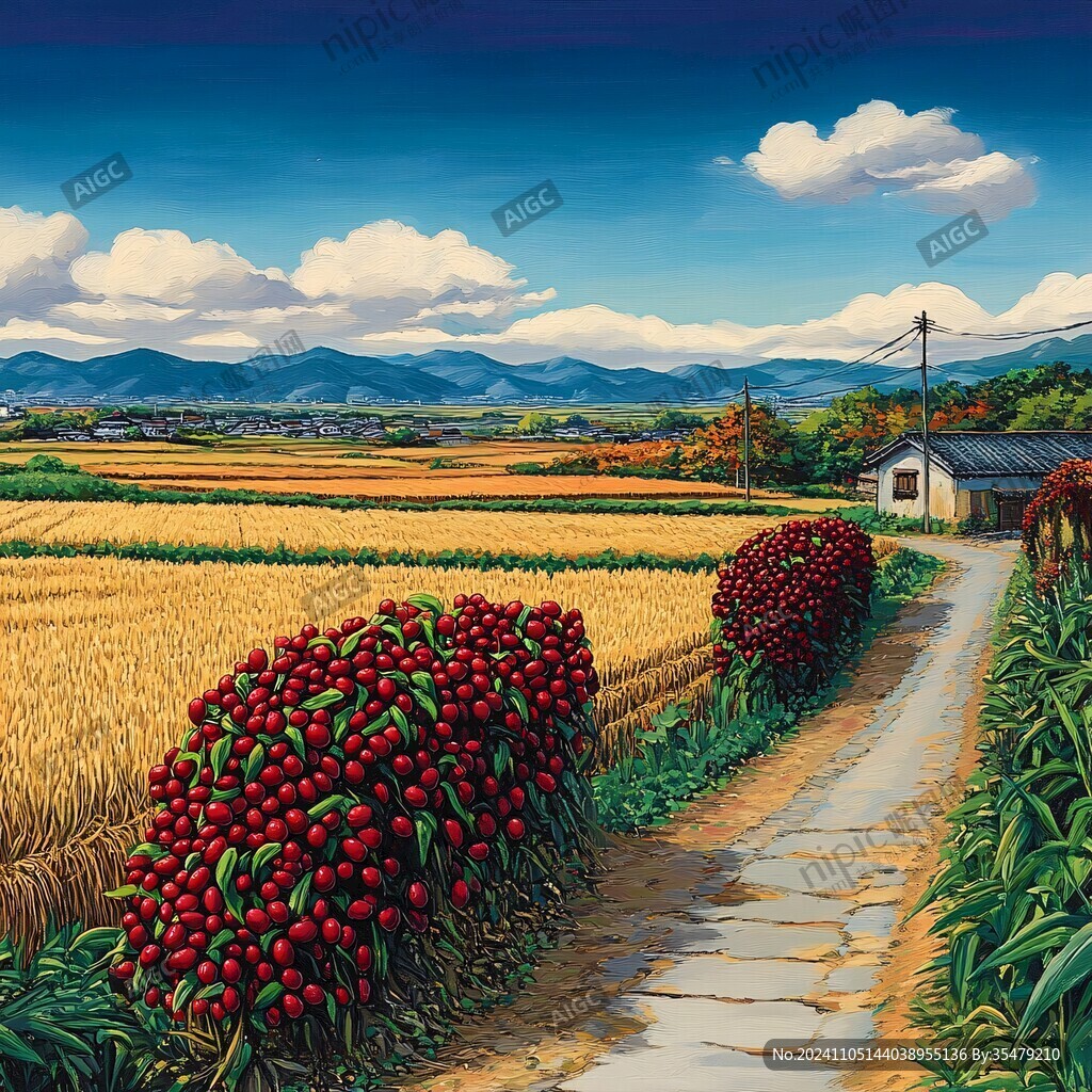 丰收风景画
