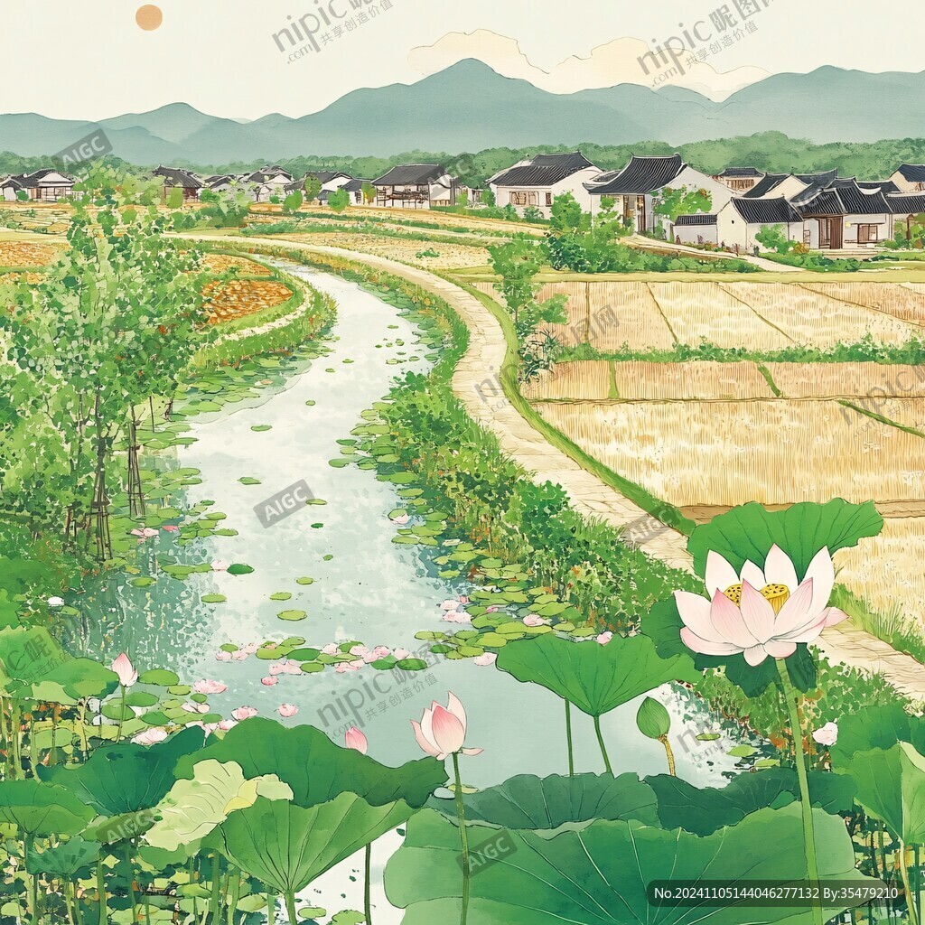 新农村插画