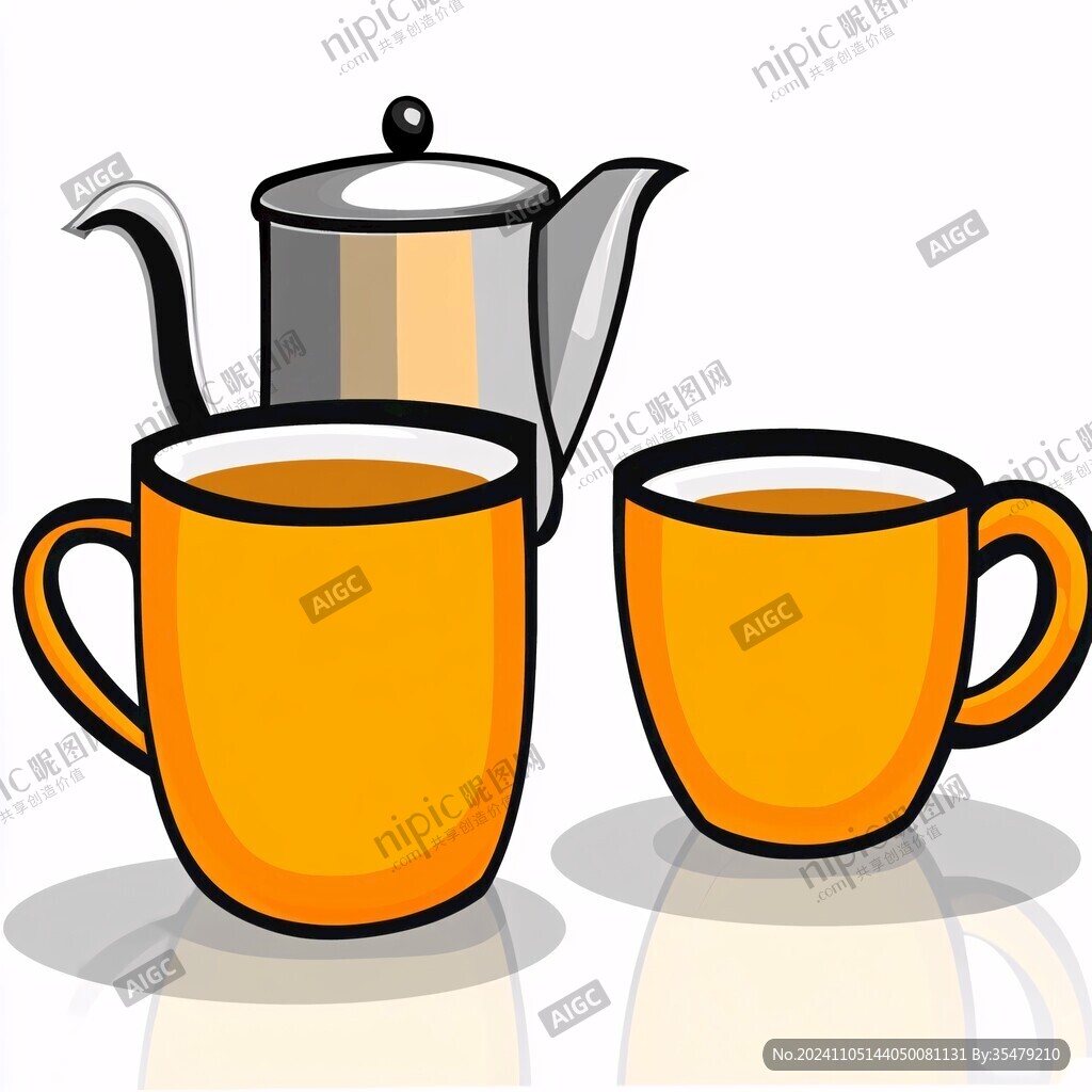 一只茶壶两只茶杯