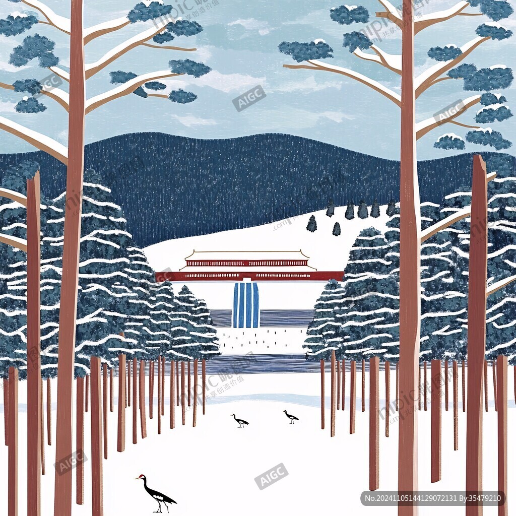 十三陵插画