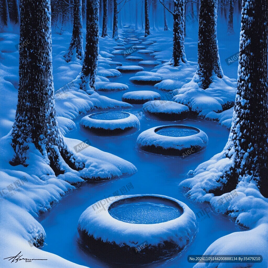 冰雪世界立体画