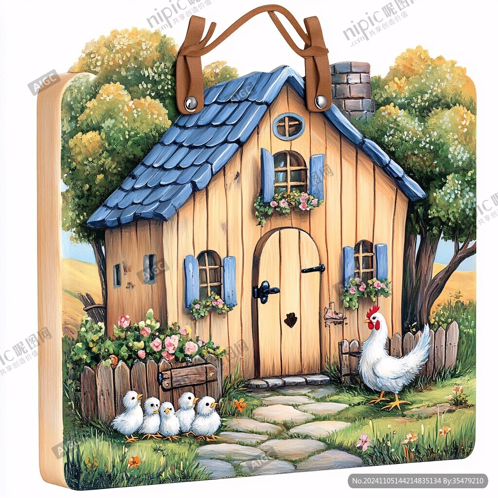 小屋装饰画