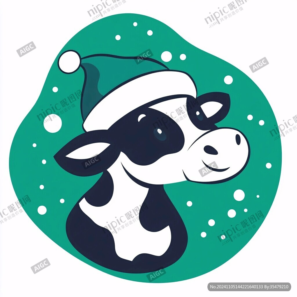 卡通奶牛形象logo