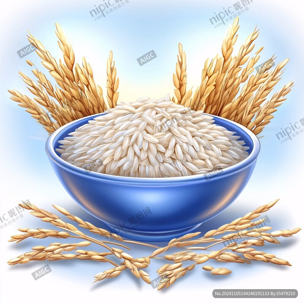 手绘小麦仁