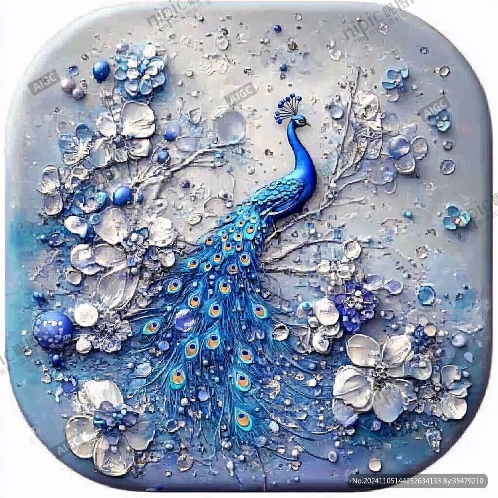 孔雀手机壳图案