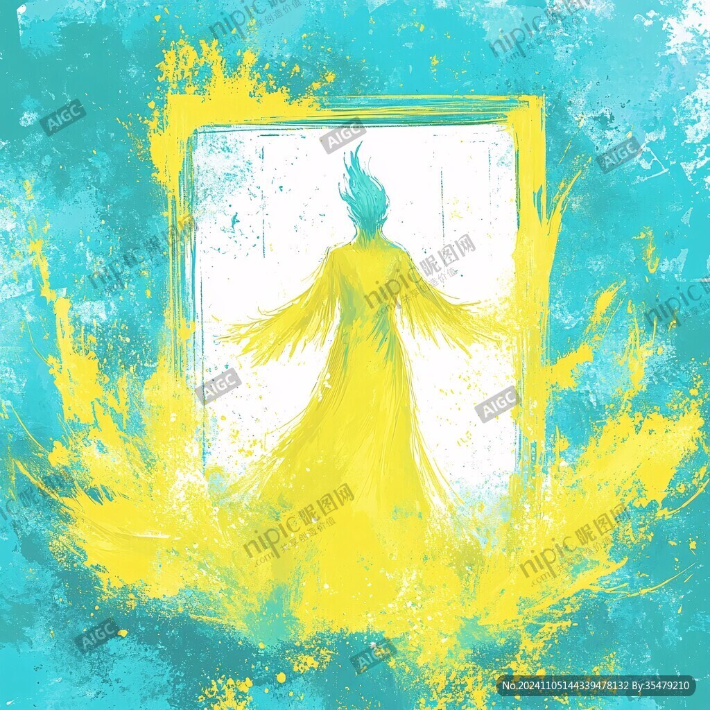 美人倚窗插画
