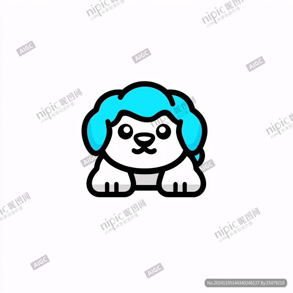 卡通小狗logo标志