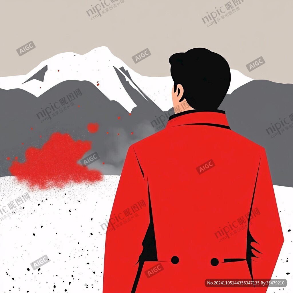 一个人看雪山