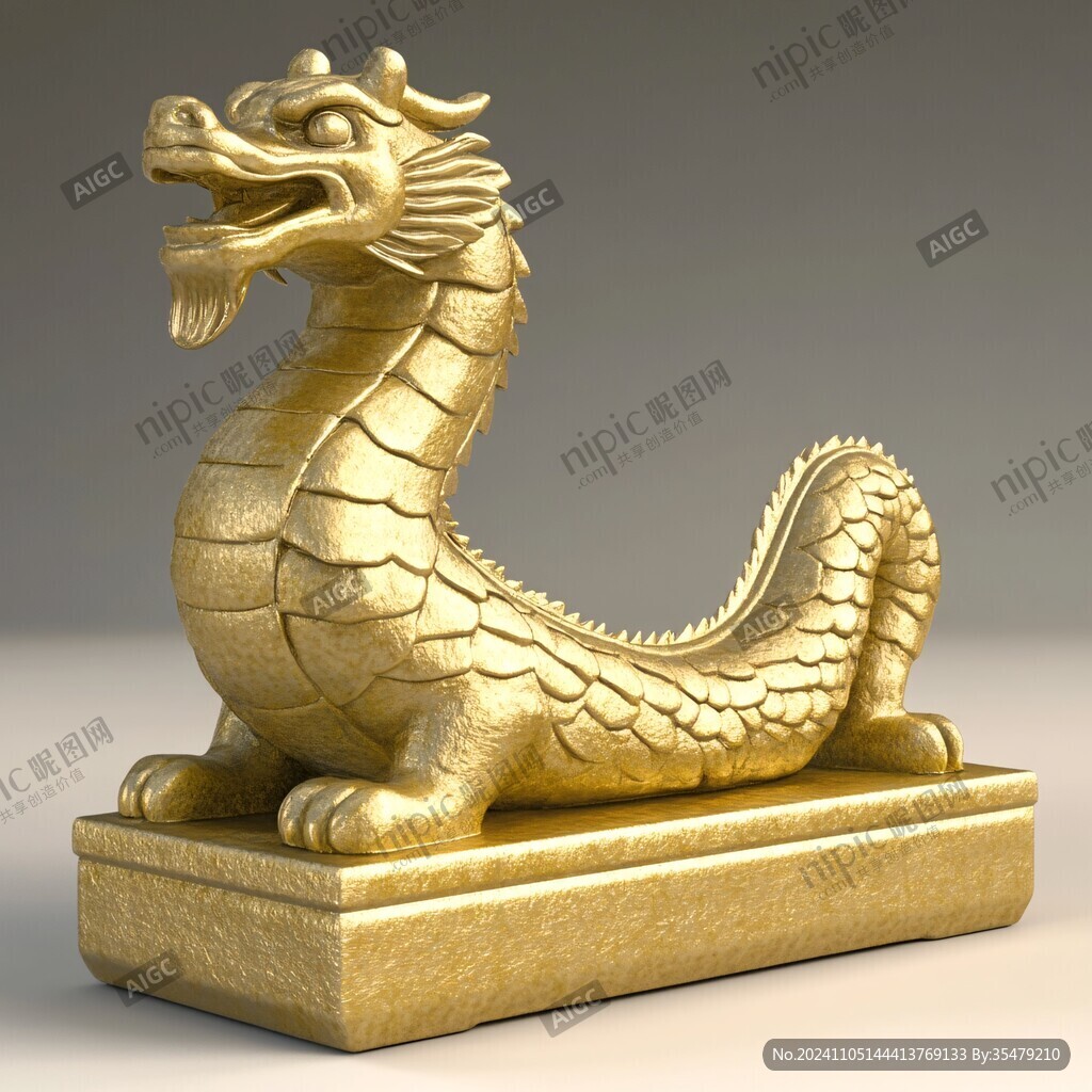 纯金雕塑东方龙
