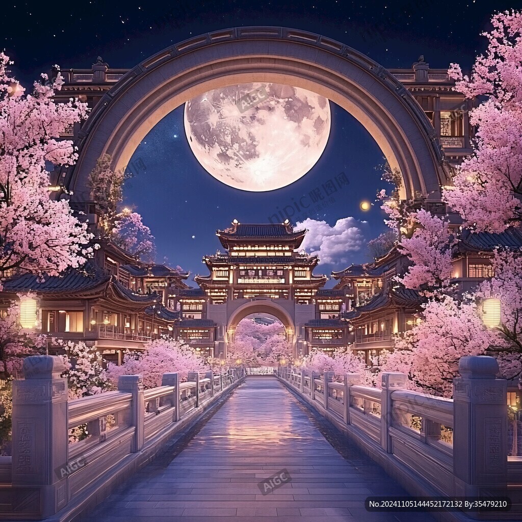 国潮风宫殿