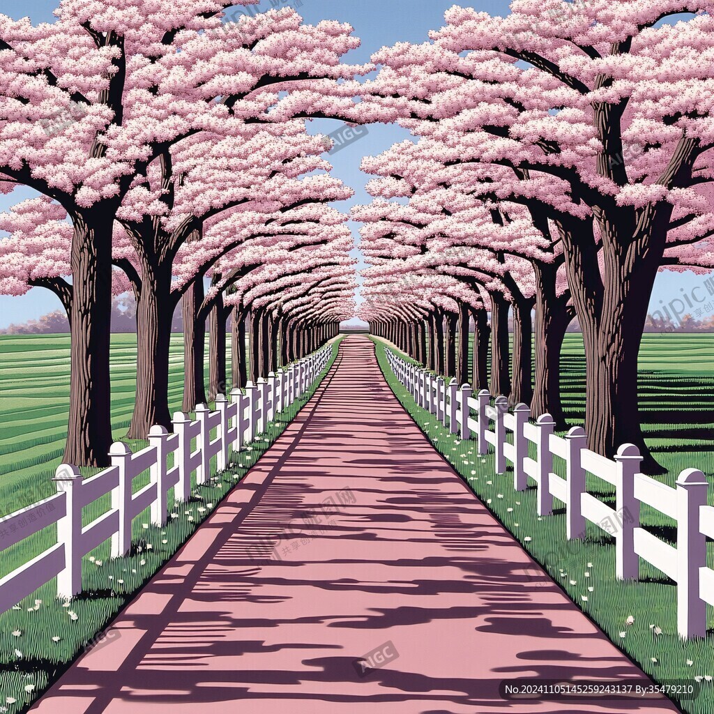 樱花树小路