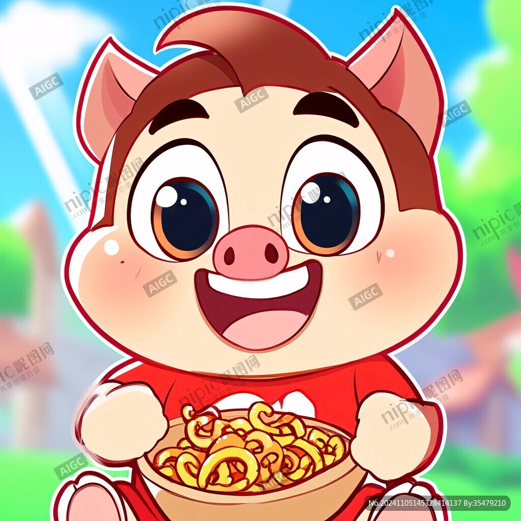 小猪端碗面