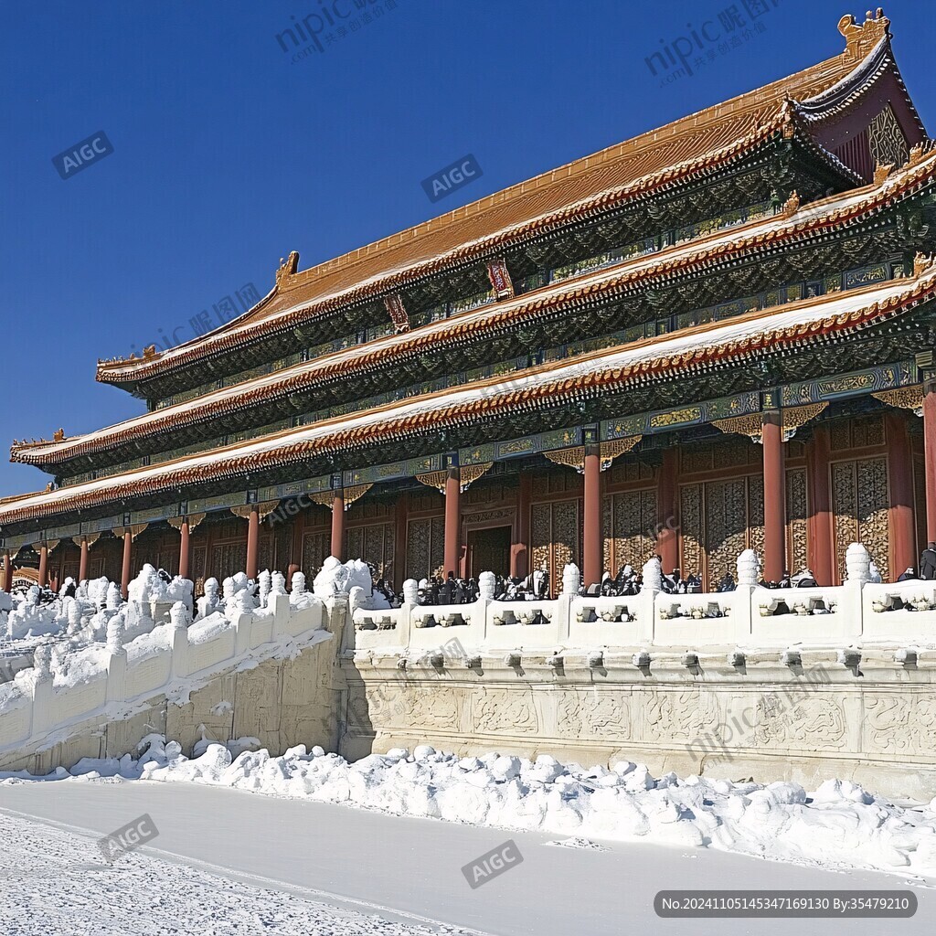故宫雪景高清图片