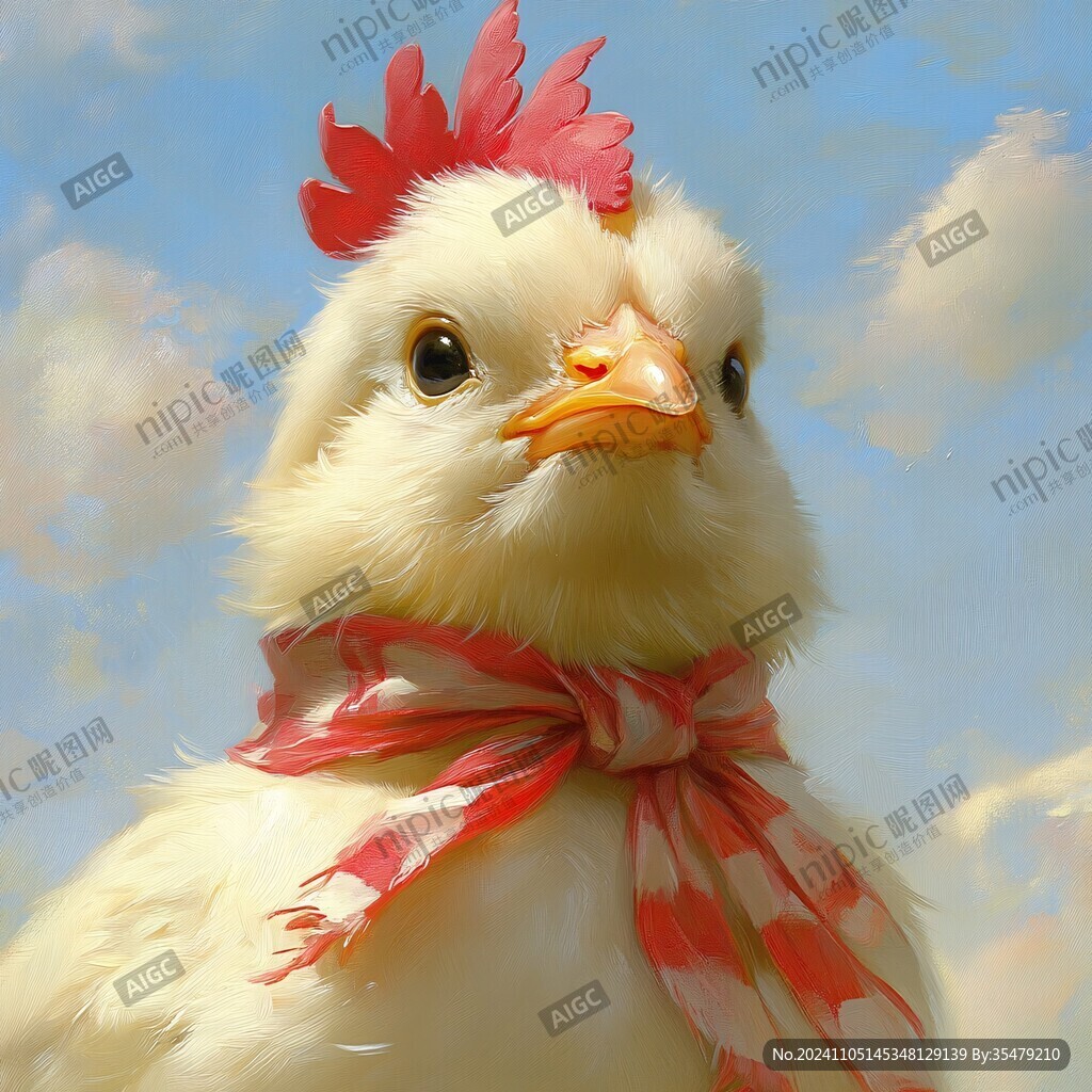 转手绘公鸡