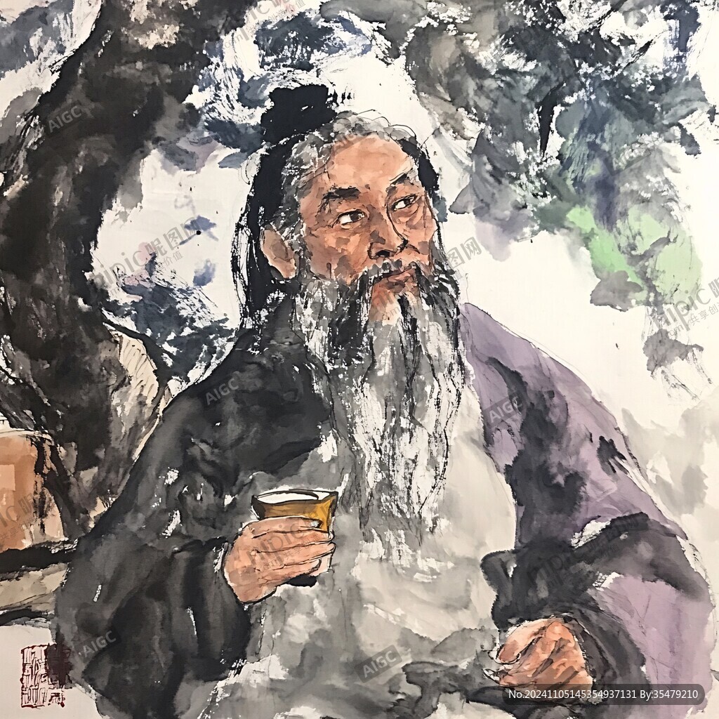 水墨酒仙