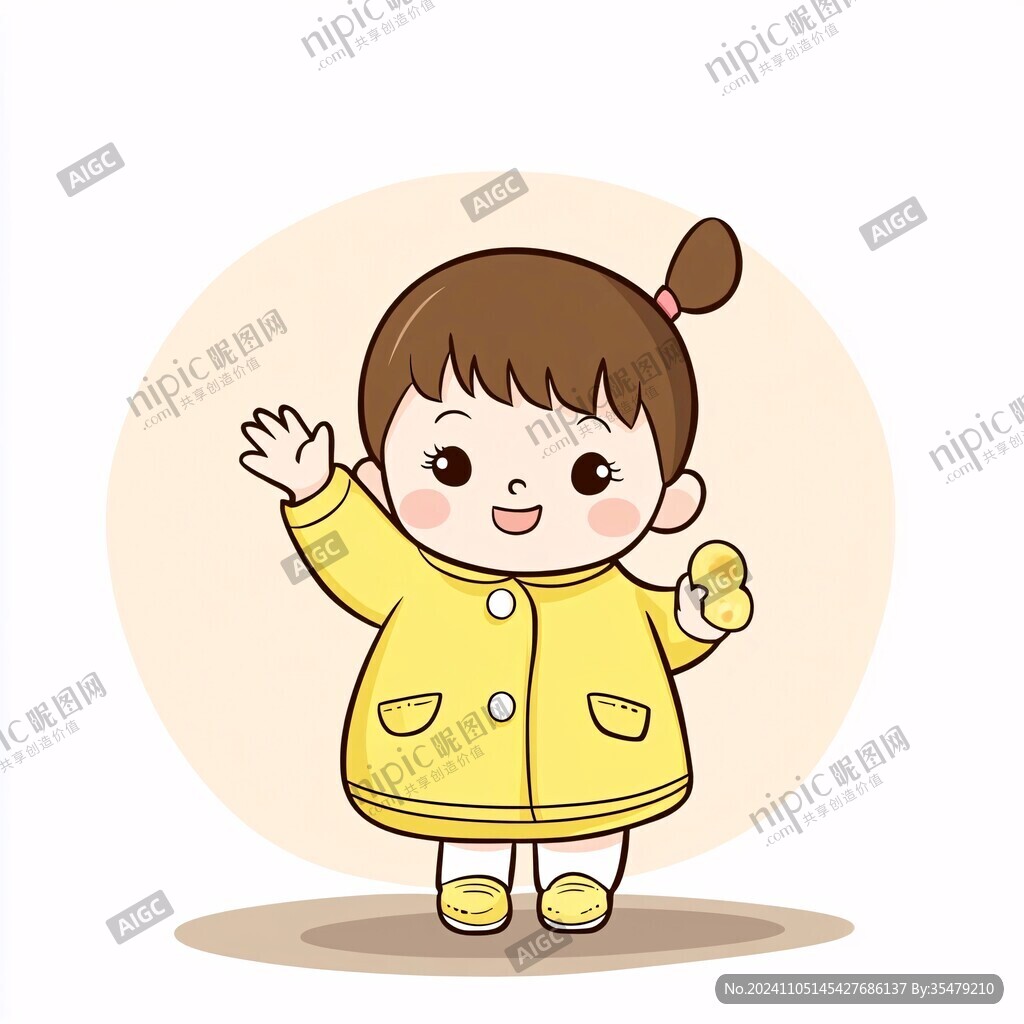 卡通包子头小姐姐