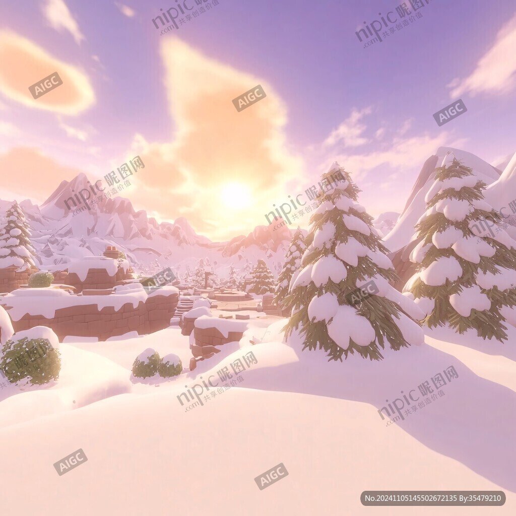 3d雪景