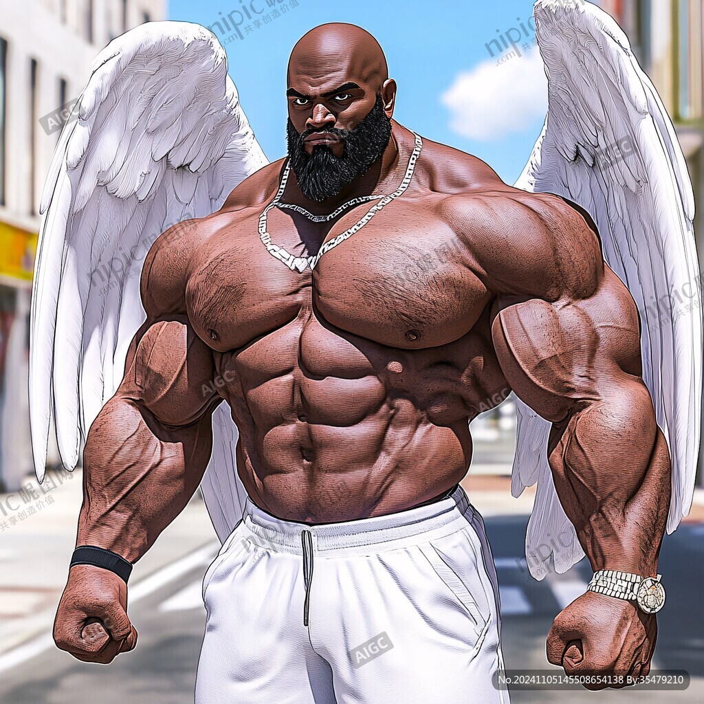 健身强体肌肉锻炼猛男