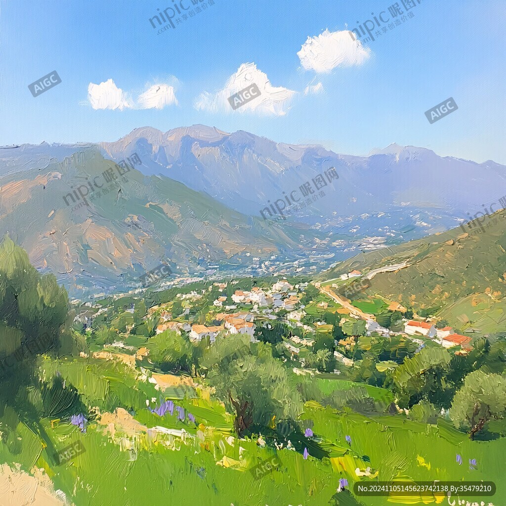 风景厚涂